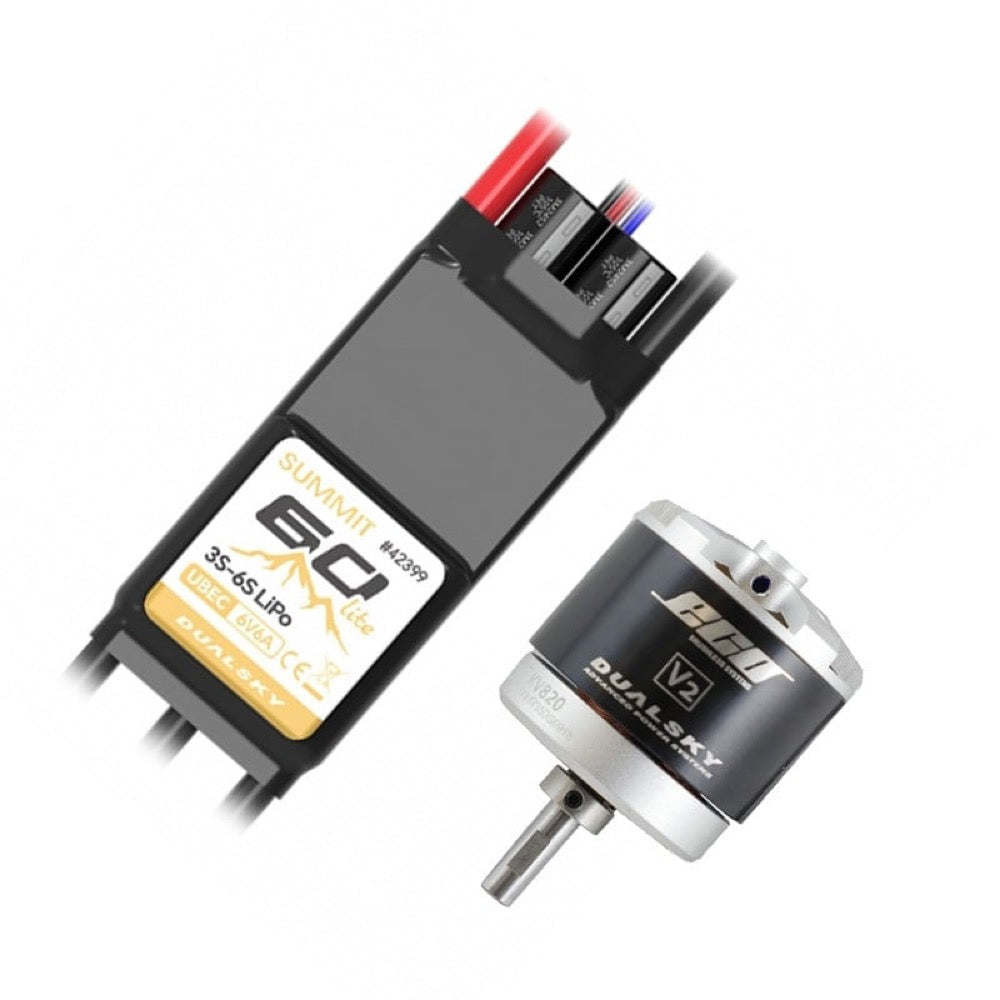 Dualsky 40E Tuning Combo with 3520C V2 820kv Motor and Summit Lite 60A ESC