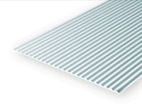 Evergreen 4528 White Styrene Metal Siding Sheet 0.080 x 6 x 12in / 2mm x 15cm x 30cm - 1