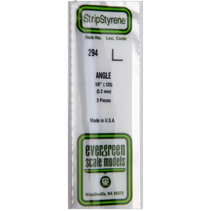 Evergreen 00294 Angle 0.125 x 14in / 3.2mm x 36cm - 3