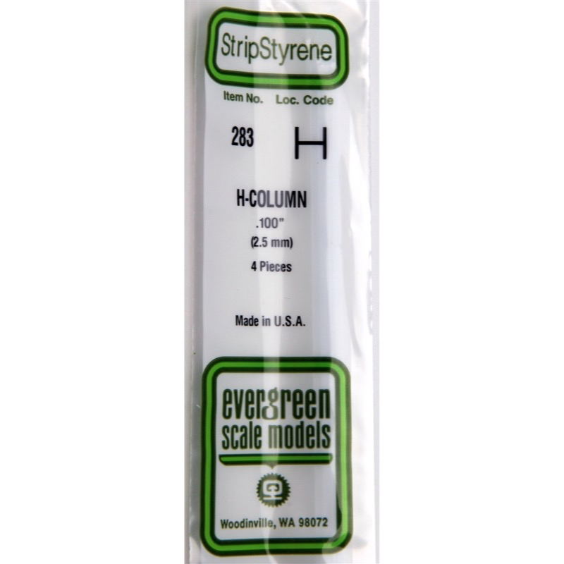 EVERGREEN 00283 H-Column 0.100 x 14in / 2.5mm x 36cm - 4