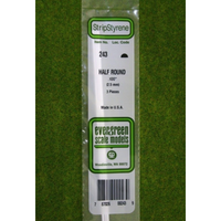 Evergreen 00243 Half Round 0.100 x 14in / 2.5mm x 36cm - 3