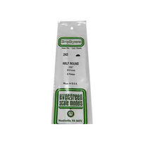 Evergreen 00243 Half Round 0.100 x 14in / 2.5mm x 36cm - 3