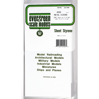 Evergreen 4526 White Styrene Metal Siding Sheet 0.040 x 6 x 12in / 1mm x 15cm x 30cm 1pc