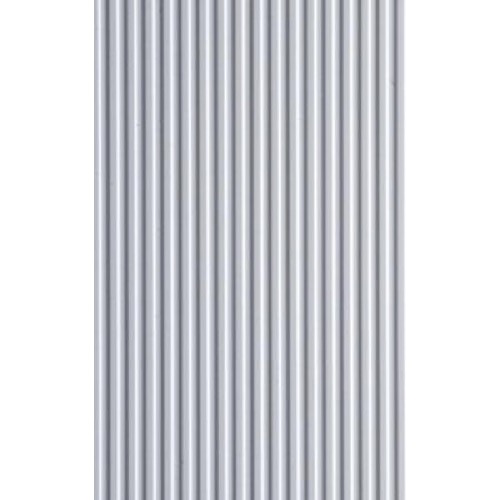 Evergreen 4530 White Styrene Corrugated Metal Siding .125in/ 3.2mm Groove .045in/1.13mm Rib