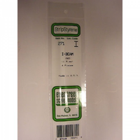 Evergreen 00271 Styrene I-Beam .060 /1.5mm 14in/35cm (x4)