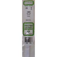 Evergreen 00276 Styrene I-Beam .188 in/ 4.8mm 14in/35cm - 3