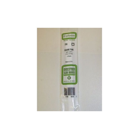 Evergreen 00255 Styrene Square Tube 0.312 x 14in / 7.9mm x 36cm - 2