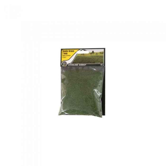 Woodland Scenics FS621 7mm Static Grass Dark Green