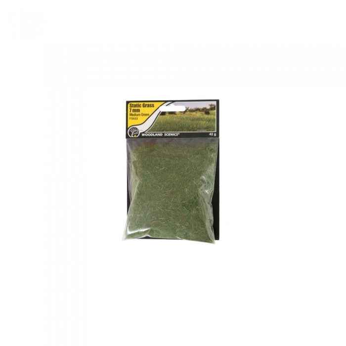 Woodland Scenics FS622 7mm Static Grass Medium Green