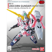 Bandai 5057966 SD Gundam EX-Standard 005 Unicorn Gundam Destroy Mode - Hobbies Online