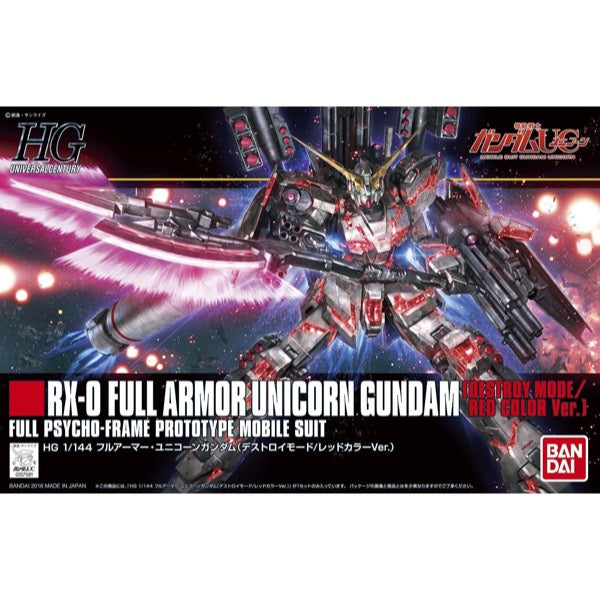Bandai 5060403 HGUC 1/144 Full Armor Unicorn Gundam Destroy Mode Red Version Gundam UC |  Hobbies Online