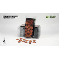 Gamers Grass Battle Ready Toppers Molten Lava Round 25mm 12pc