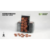 Gamers Grass Battle Ready Toppers Molten Lava Round 28mm 10pc