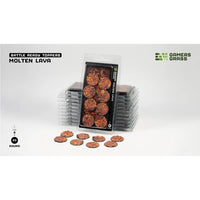 Gamers Grass Battle Ready Toppers Molten Lava Round 32mm 8pc