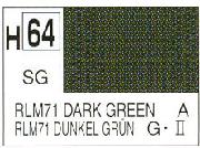 Mr Hobby (Gunze) H064 Aqueous Semi-Gloss RLM Dark Green Acrylic Paint 10ml