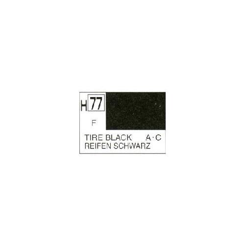 Mr Hobby (Gunze) H077 Aqueous Flat Tyre Black Acrylic Paint 10ml
