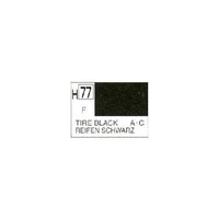 Mr Hobby (Gunze) H077 Aqueous Flat Tyre Black Acrylic Paint 10ml