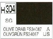 Mr Hobby (Gunze) H304 Aqueous Semi-Gloss Olive Drab FS 34087 Acrylic Paint 10ml