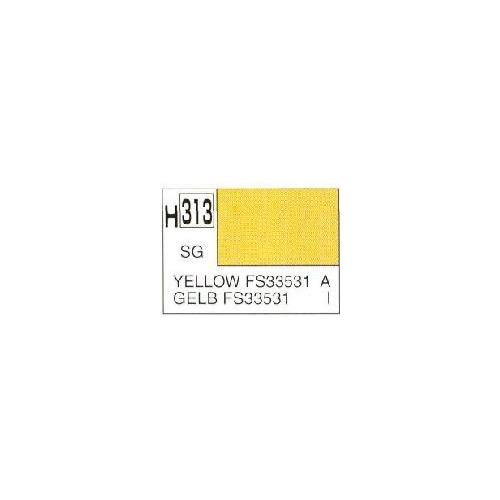 Mr Hobby (Gunze) H313 Aqueous Semi-Gloss Yellow FS33531 Acrylic Paint 10ml