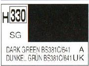 Mr Hobby (Gunze) H330 Aqueous Semi-Gloss Dark Green BS381C/641 Acrylic Paint 10ml