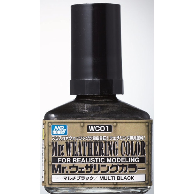 Mr Hobby (Gunze) WC01 Mr Weathering Color Multi Black Oil Wash 40ml