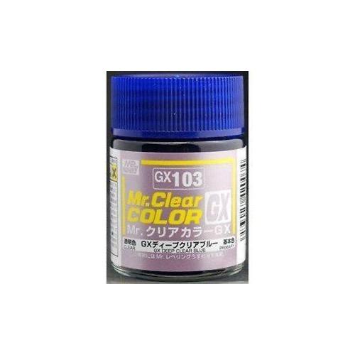 Mr Hobby (Gunze) GX103 Mr Clear Color GX Clear Blue Lacquer Paint 18ml