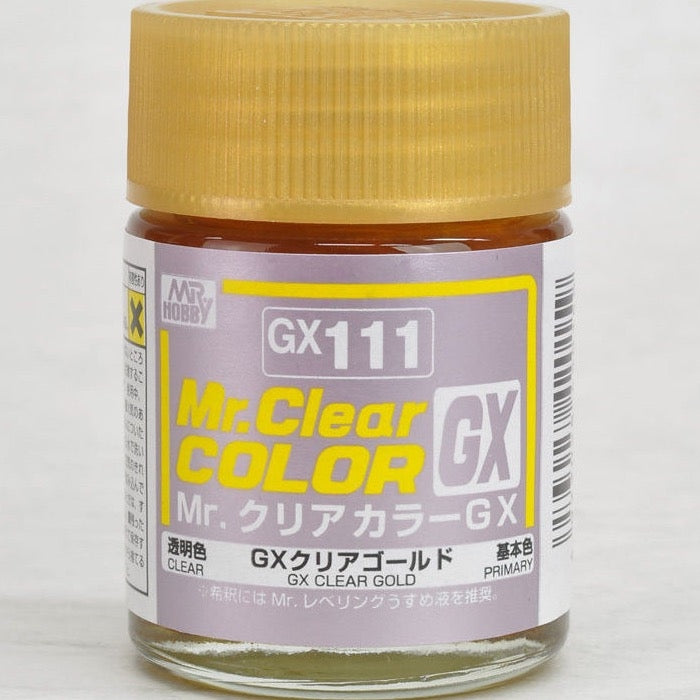 Mr Hobby (Gunze) GX111 Mr Clear Color GX Clear Gold Lacquer Paint 18ml