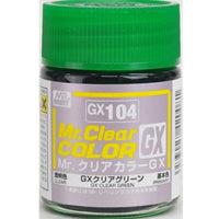 Mr Hobby (Gunze) GX104 Mr Clear Color GX Clear Green Lacquer Paint 18ml