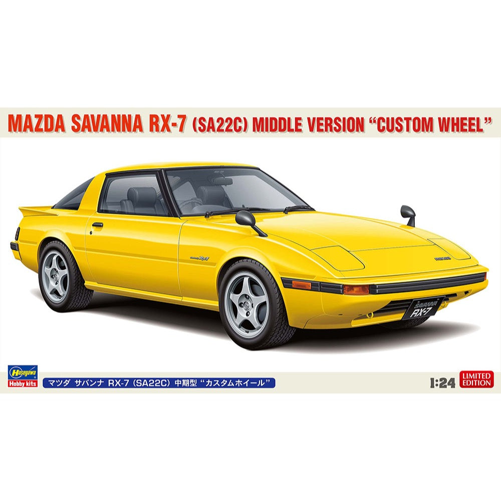 Hasegawa 20798 1/24 Mazda Savanna Rx-7 Sa22C Middle Version Custom Wheel