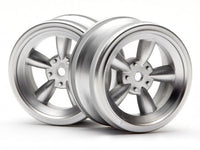 HPI 3815 Vintage Spoke Wheel 26mm Matt Chrome 0mm Offset 2pc