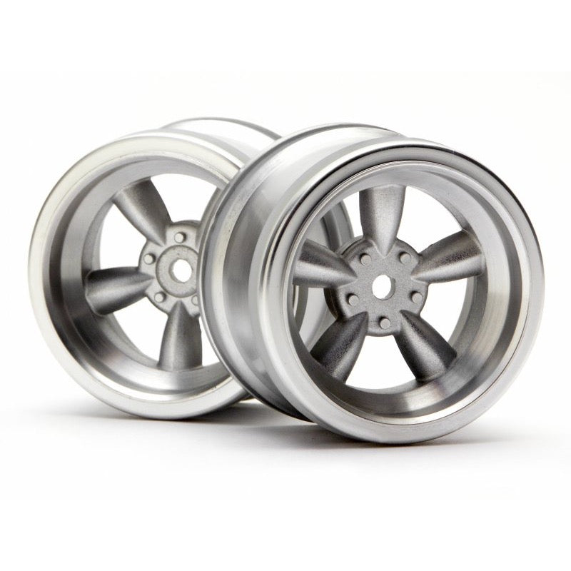 HPI 3820 Vintage 5 Spoke Wheel 31mm Matt Chrome 6mm Offset 2pcs