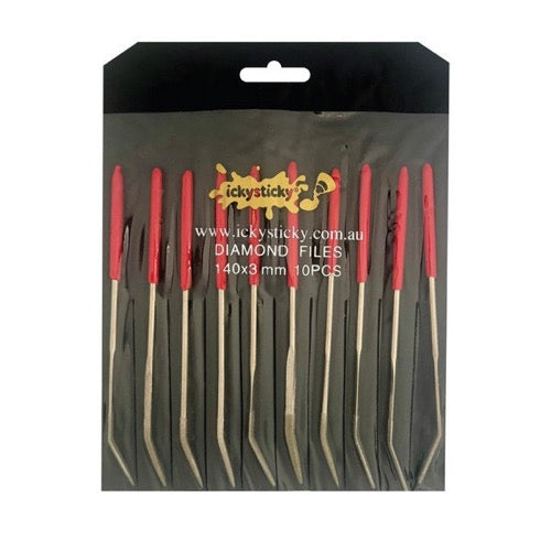Icky Sticky Curved Diamond File Set 10 Piece
