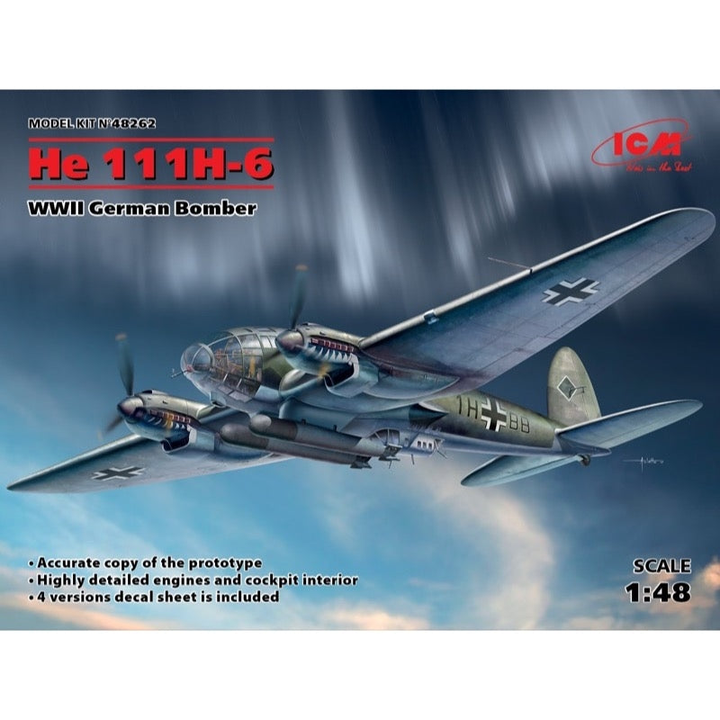 ICM 48262 1/48 Heinkel He 111H-6 WWII German Bomber