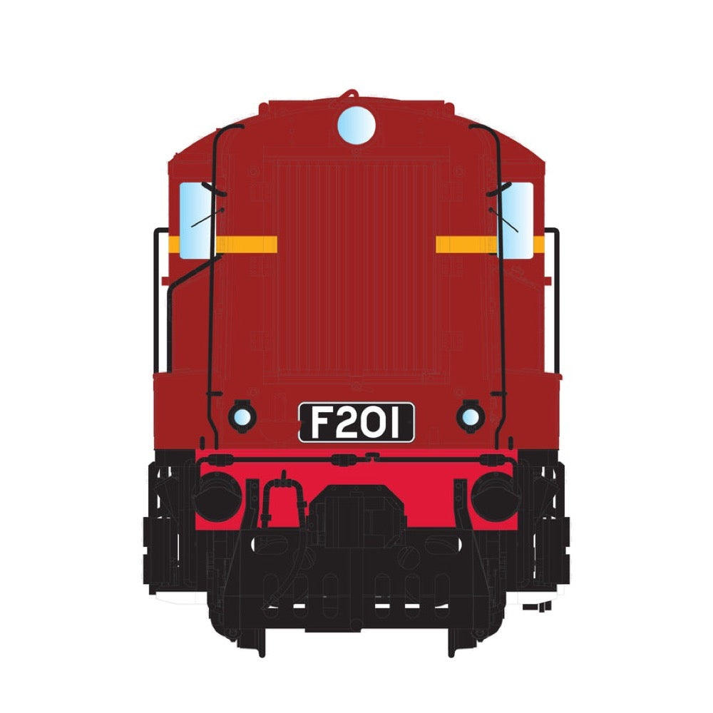 IDR Models HO F 201 VR Locomotive Red Narrow Lining With Buffers