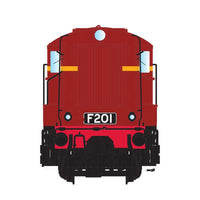IDR Models HO F 201 VR Locomotive Red Narrow Lining With Buffers