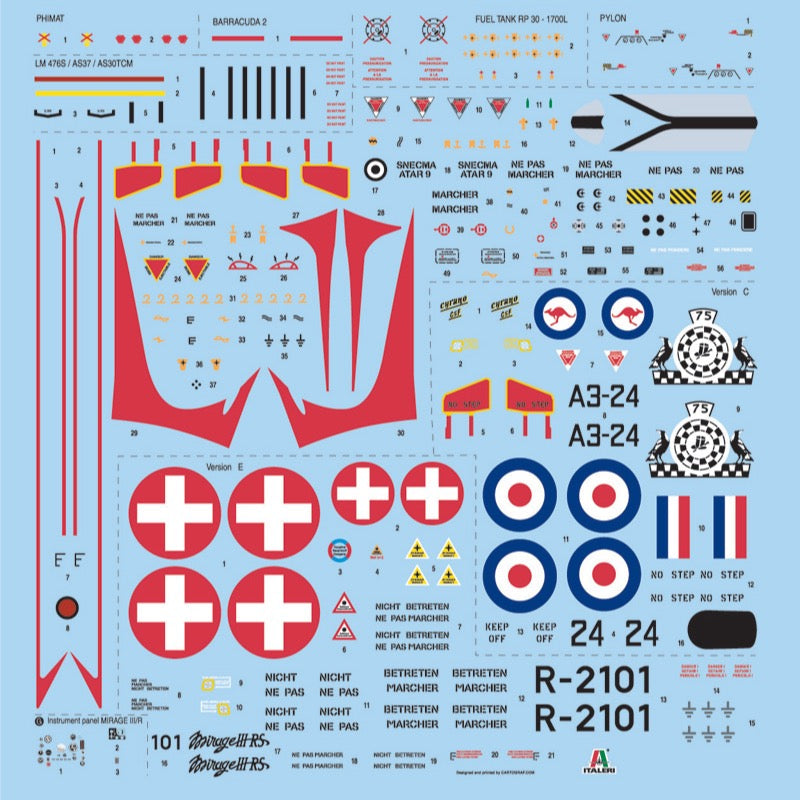 Italeri 2510 1/32 Mirage III E/O/R with RAAF Decals