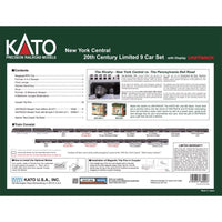 Kato 763-2 N NYC 20th Century Limited 9 Car Set