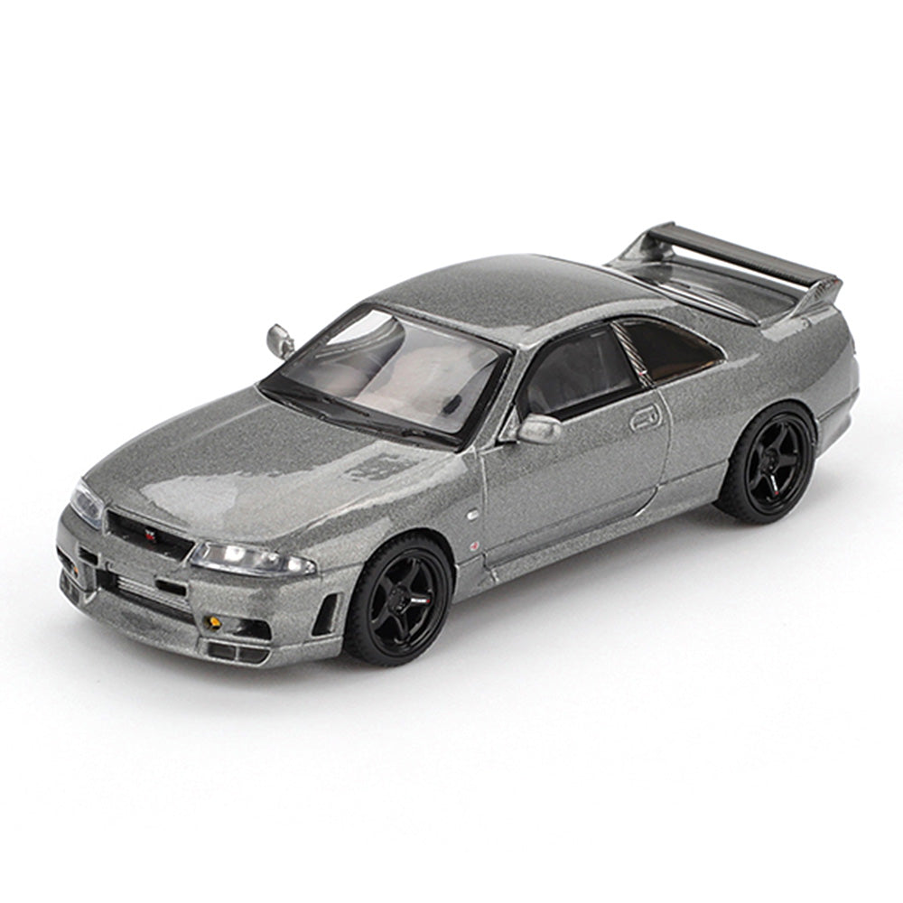 Mini GT MGT01128-R 1/64 Nissan Skyline GT-R Dark Metal Gray (NISMO BCNR33 CRS Version)