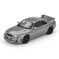 Mini GT MGT01128-R 1/64 Nissan Skyline GT-R Dark Metal Gray (NISMO BCNR33 CRS Version)