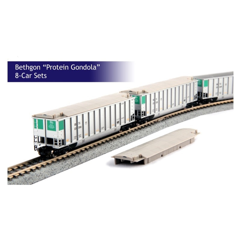 Kato 106-4652 N Bethgon Protein Gondola 8 Pack - Metro Hobbies