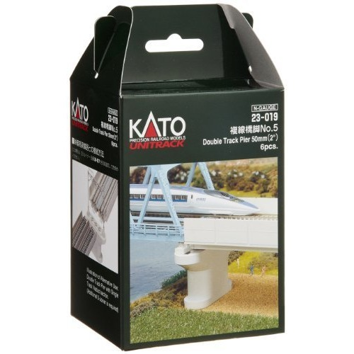 Kato 23-019 N Unitrack Piers Double Track Set (6) - Metro Hobbies