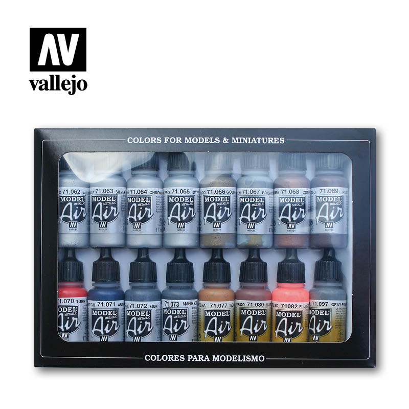 Vallejo 71181 Model Air Set Metallic Effects