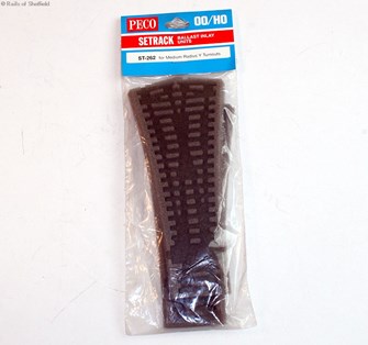 Peco ST262 HO/OO Setrack Y Turnout Ballasted Underlay