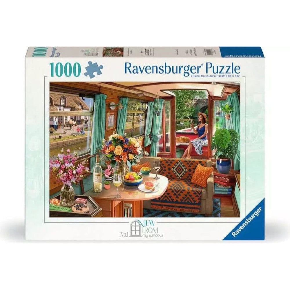 Ravensburger 01723-3 View From My Window No 1 Canal Boat 1000pc Jigsaw Puzzle