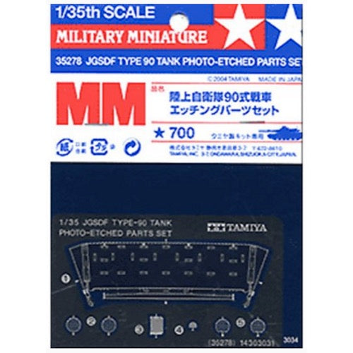 Tamiya 35278 JGSDF Type 90 Tank PE Parts Set