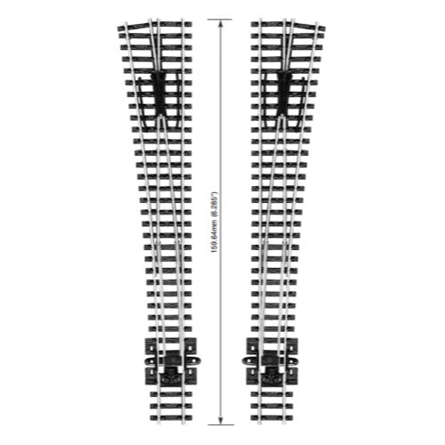 Peco SL388 N Code 80 Right Hand Large Radius Turnout