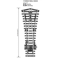 Peco SL97 HO/OO Code 100 Small Radius Y Turnout