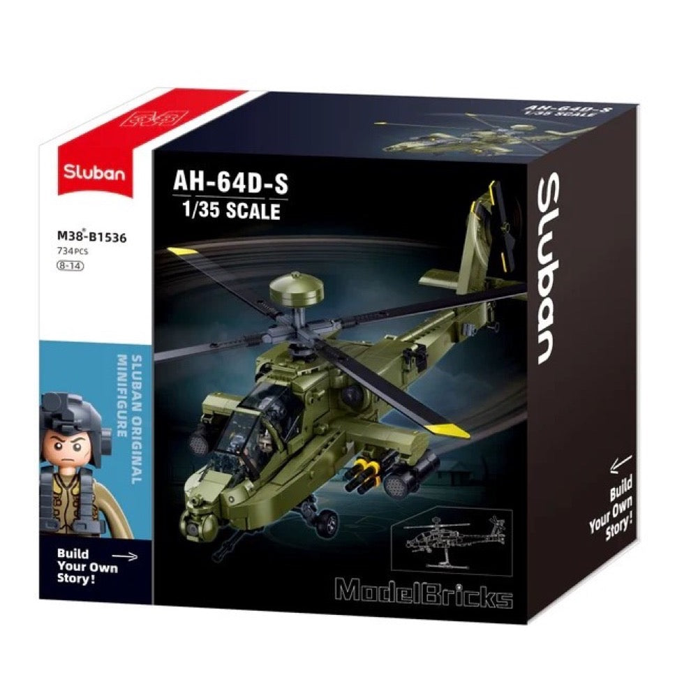Sluban Model Bricks 1/44 AH-64D Apache
