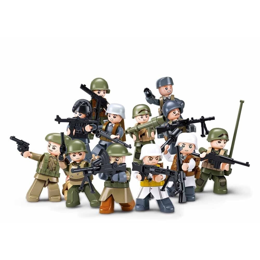 Sluban Model Bricks WWII Military Mini Figures Blind Bag