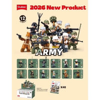 Sluban Model Bricks WWII Military Mini Figures Blind Bag